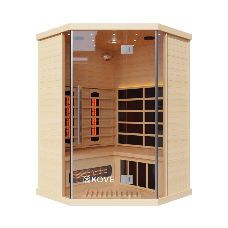KOVE Corner Full Spectrum Infrared Sauna – 3–4 Person