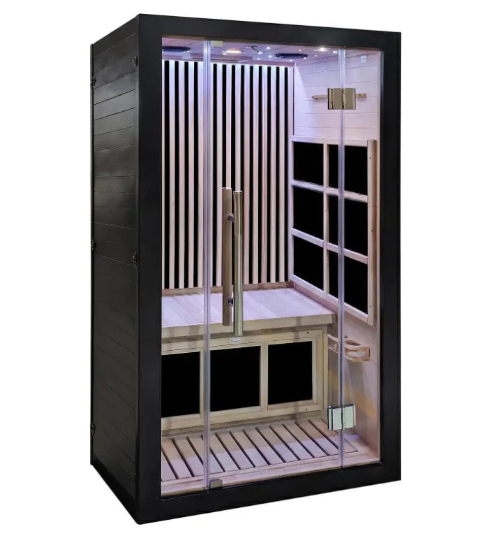 1-2 Person Indoor Hemlock Red Light Therapy Sauna