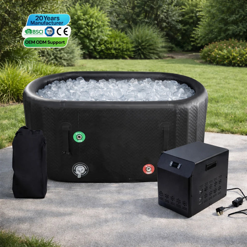Inflatable Cold Plunge Pool with Chiller · Outdoor