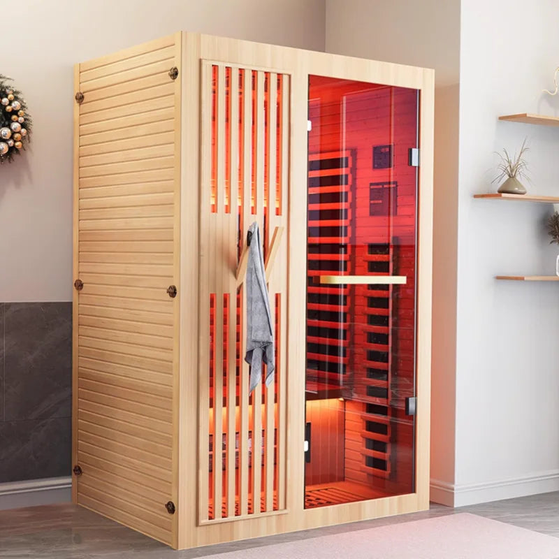 2 Person Indoor Hemlock Cabin Infrared Sauna