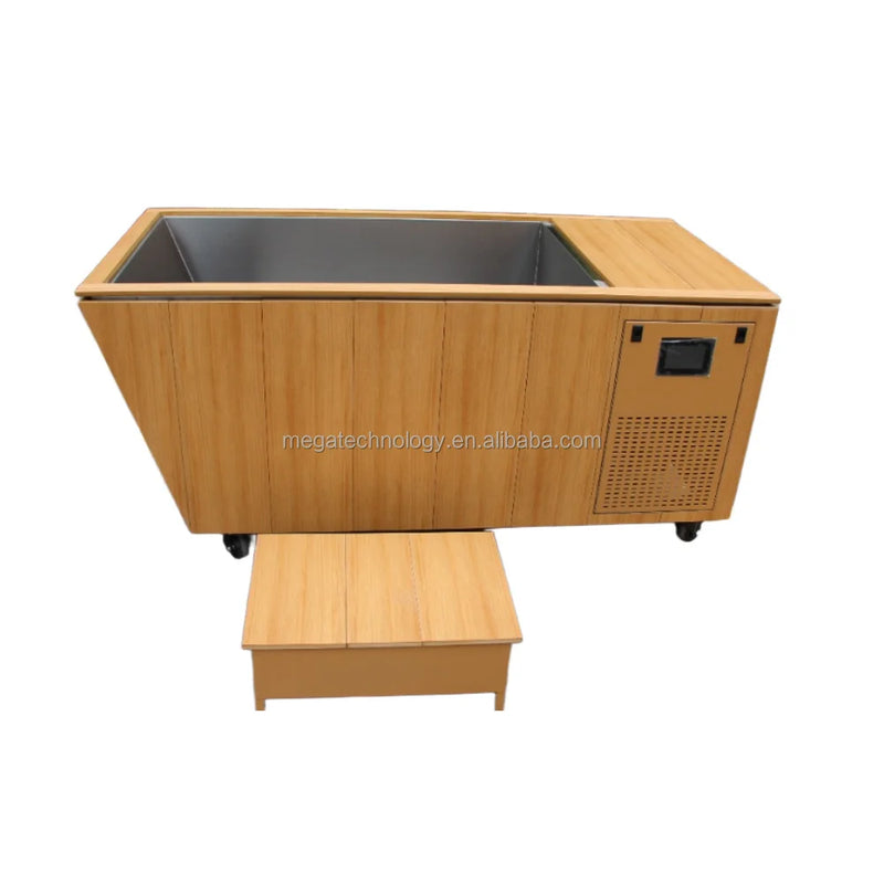 2 Person Stainless Steel Cold Plunge Tub with Chiller · Outdoor