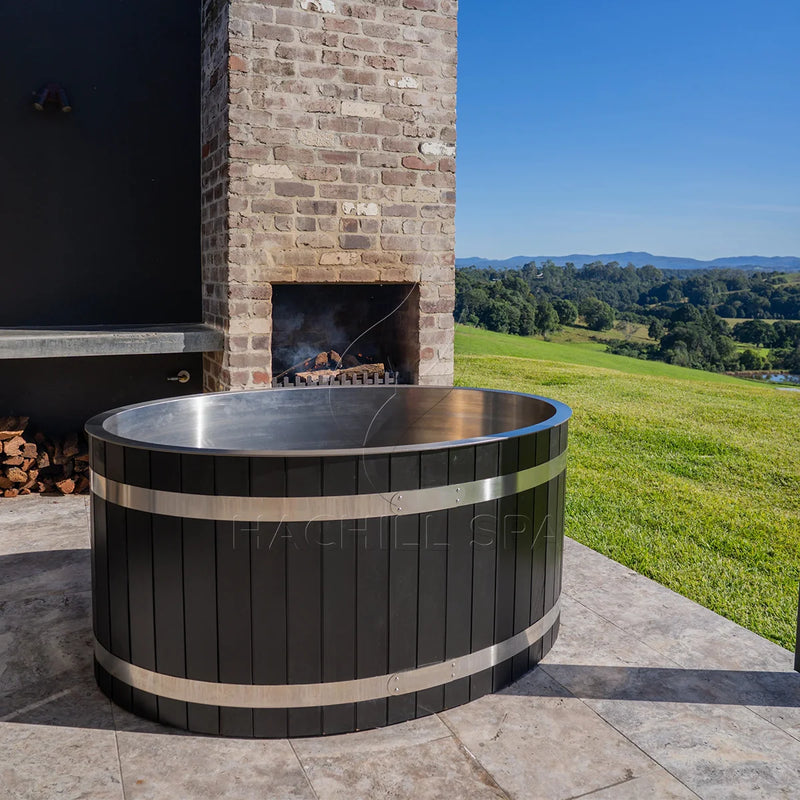 Stainless Steel Cold Plunge Tub · Outdoor