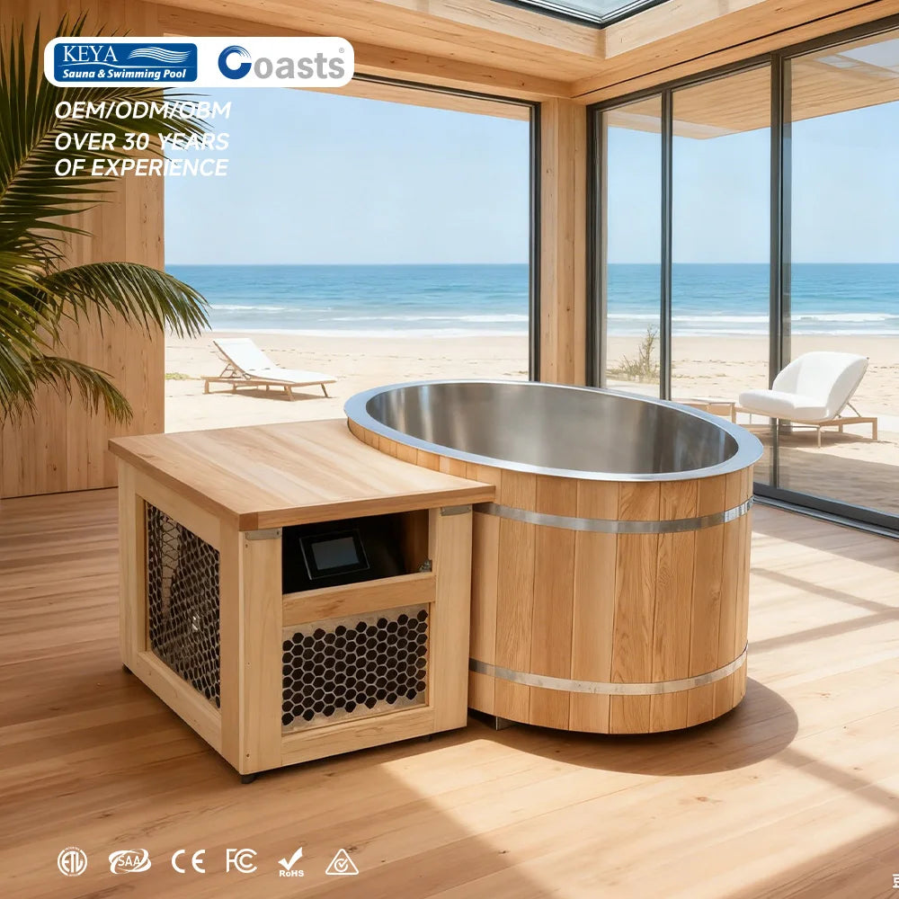 1 Person Wooden Cold Plunge Pool with Chiller
